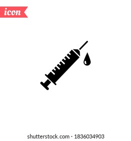 Syringe injection icon. Vector illustration EPS 10.