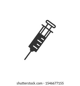 syringe injection Icon vector sign isolated for graphic and web design. syringe injection doctor inject hospital medical symbol template color editable on white background.