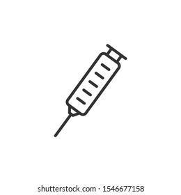 syringe injection Icon vector sign isolated for graphic and web design. syringe injection doctor inject hospital medical symbol template color editable on white background.