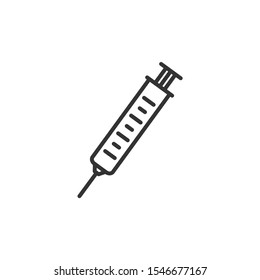 syringe injection Icon vector sign isolated for graphic and web design. syringe injection doctor inject hospital medical symbol template color editable on white background.