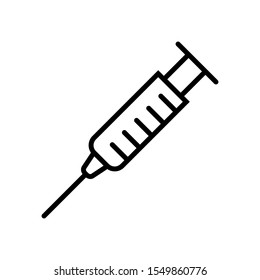 Syringe injection icon vector, Symbol, logo illustration. Pixel perfect