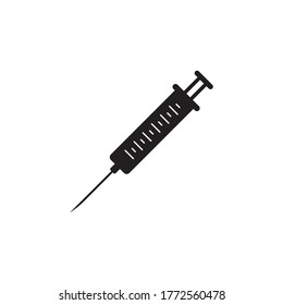 Syringe injection icon vector template and symbol