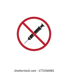 Syringe injection icon vector template and symbol
