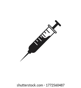 Syringe injection icon vector template and symbol