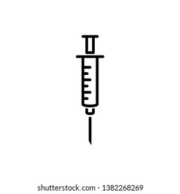 Syringe injection icon vector. Trendy flat design style. Syringe logo illustration on white background.