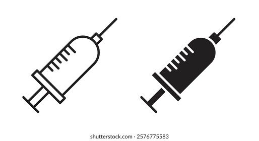 Syringe injection icons pack for ui designs