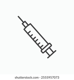 Syringe injection isolated icon. vector illustration.