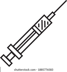 Jeringa para una inyección de medicamento.