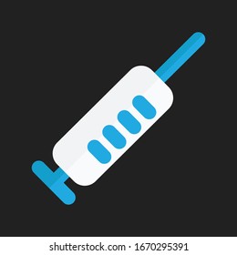 Syringe Injection Needle Icon Flat Design Illustrator Vector