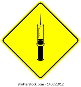 syringe injection sign