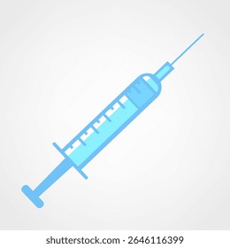 Syringe Injection sign and symbol clipart vector icon design with needle