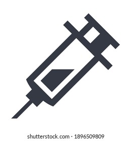 Syringe injection symbol vaccination vector icon