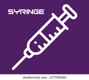 SYRINGE INJECTION SYMBOL VECTOR ICON DESIGN 