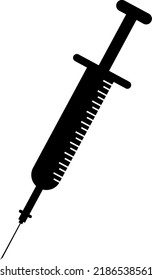 Syringe, Injection, Vaccination in a line style design.eps
