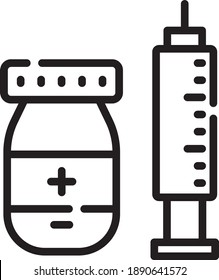 Syringe for injection with vaccine
