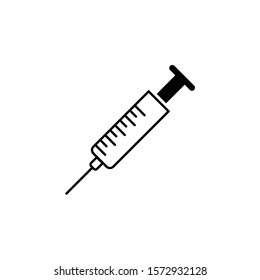 Syringe injection vector design on white background. Vector illustration. EPS10.