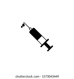 Syringe injection vector design on white background. Vector illustration. EPS10.