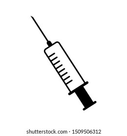 Syringe Injection vector icon. clinic illustration simbol or sign.