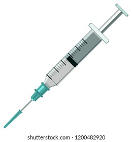 Syringe injector application device with needle cover on.
