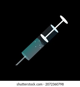 Syringe Injector Squirt Icon Vector Illustration