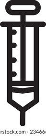 Syringe Insulin Injection Outline Icon