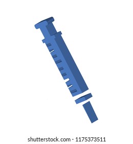 Syringe isometric left top view 3D icon