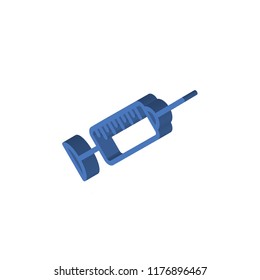 Syringe isometric left top view 3D icon