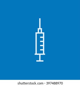 Syringe line icon.