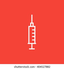 Syringe line icon.