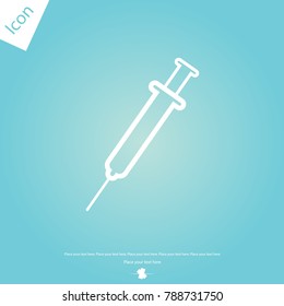 Syringe line icon