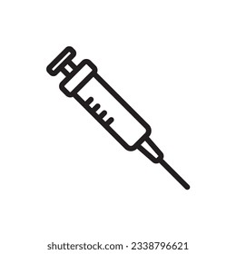 syringe line icon design vector template