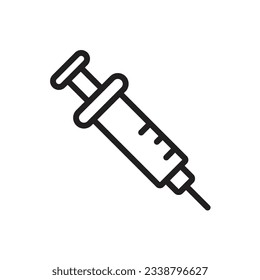 syringe line icon design vector template