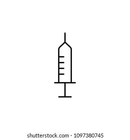 syringe line icon. Element of simple medicine icon for mobile concept and web apps. Thin line syringe icon can be used for web and mobile