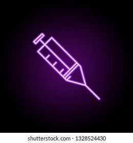 syringe line icon. Elements of Medicine in neon style icons. Simple icon for websites, web design, mobile app, info graphics