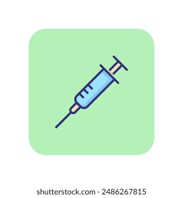 Syringe line icon. Injection, drug, vaccination. Medicine concept. Vector illustration can be used for topics like healthcare, illness, treatment