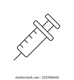 Syringe line universal icon ui ux element sign.