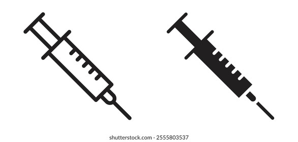 Syringe liner icon vector set.
