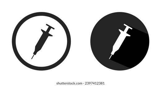 Syringe logo. Syringe icon vector design. Stock vector.