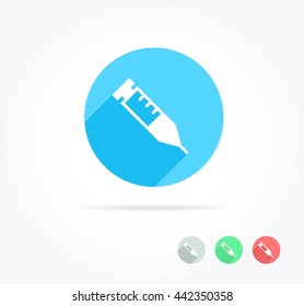 Syringe Long Shadow Icon