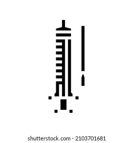 syringe medical glyph icon vector. syringe medical sign. isolated contour symbol black illustration