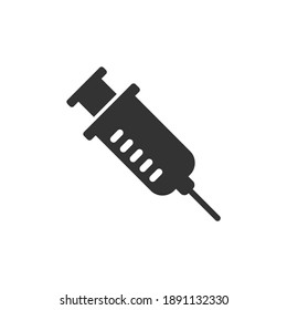  Syringe Medical Icon Shape. Vaccine Logo Symbol Sign. Vector Illustration Image. Isolated On White Background.