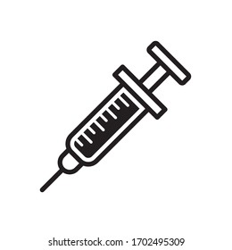 Syringe Medical Icon Vector Illustration