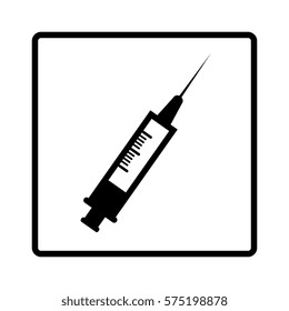 syringe medical isolated icon