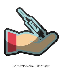 syringe medical isolated icon