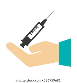 syringe medical isolated icon
