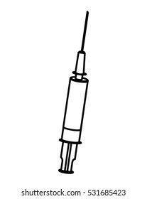 syringe medical isolated icon vector illustration design
