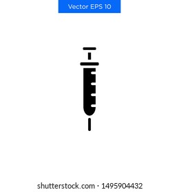 Syringe Medical Simple Icon Vector