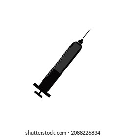 syringe medical treatment equipment icon vector file.