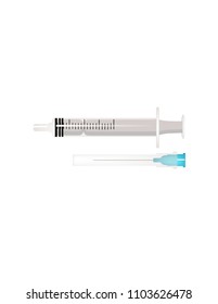 Syringe medication isolated