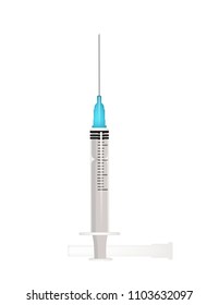 Syringe medication isolated